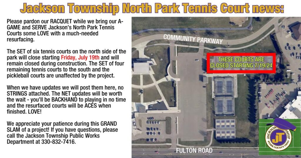 2024 Tennis Courts Closed